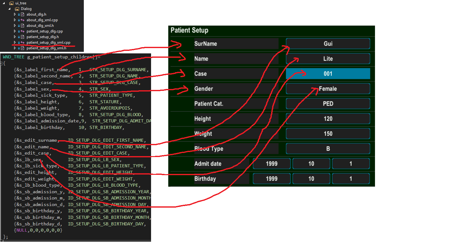 Layout dialog